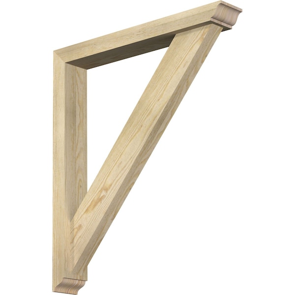 Ekena Millwork Traditional Traditional Rough Sawn Bracket w/ Offset Brace, Douglas Fir, 4"W x 26"D x 30"H BKT0402X26X30TRA01RDF - main